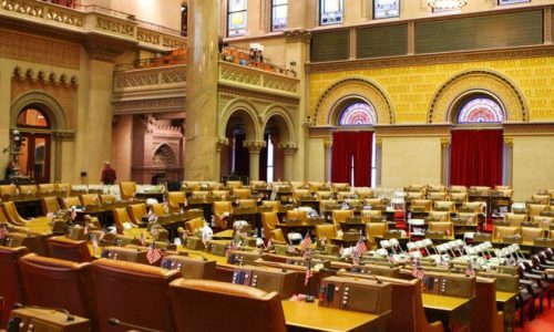 The Assembly chamber in the state Capitol in Albany.